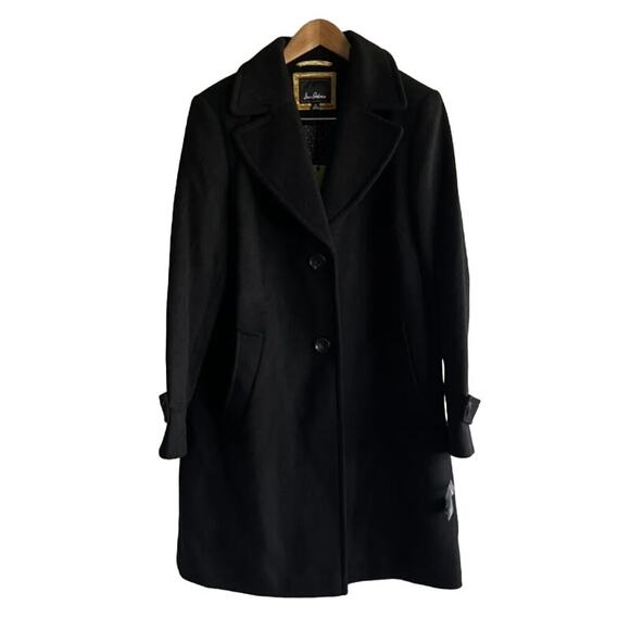 Sam Edelman Jackets & Blazers - Sam Edelman Women's Single Breasted Walker Long Wool Coat Black SIZE 4 NWT SMALL